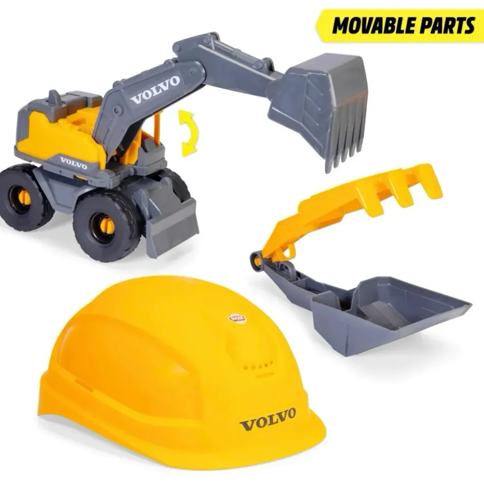 Volvo Grävmaskin + Hjälm - Lekset - Dickie Toys