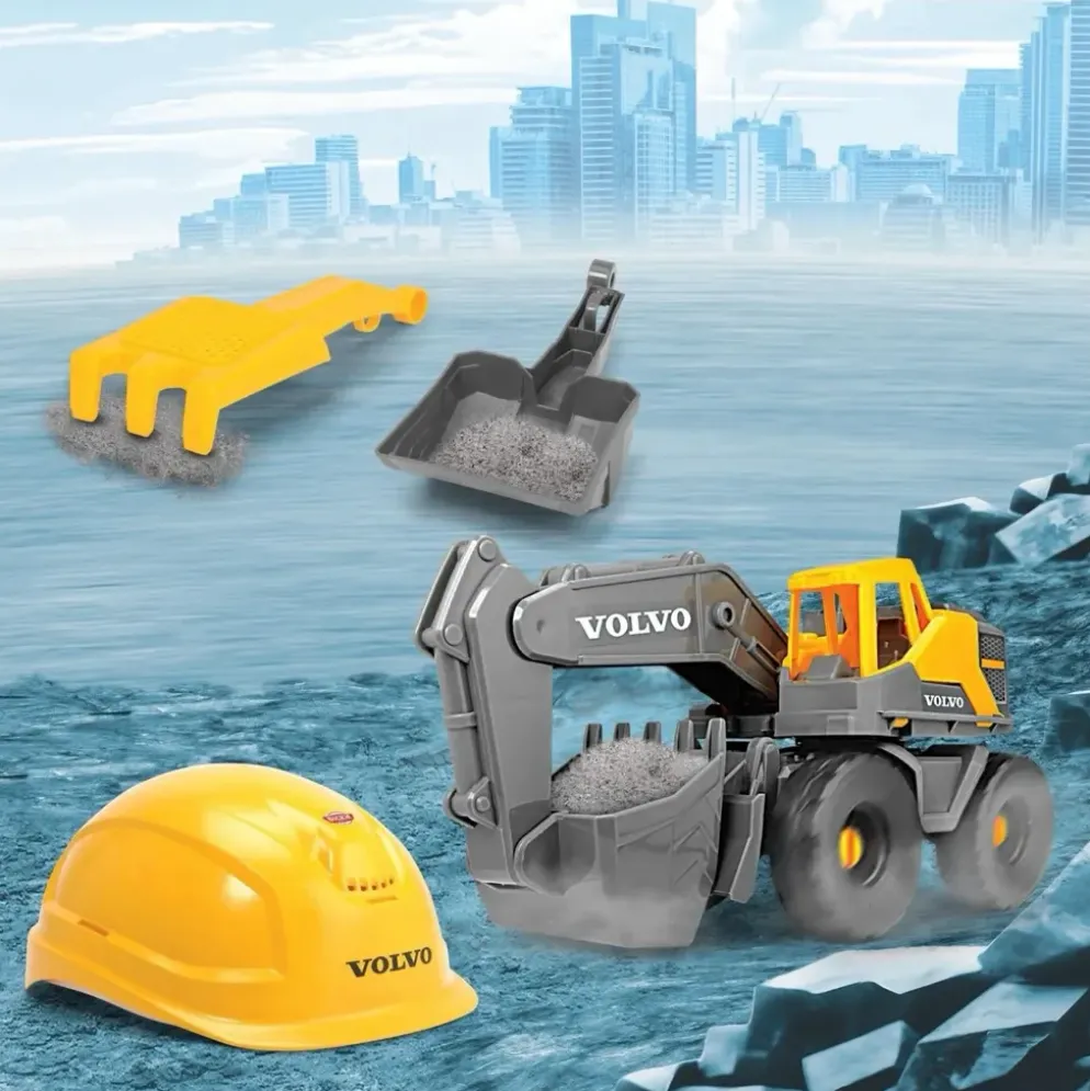 Volvo Grävmaskin + Hjälm - Lekset - Dickie Toys