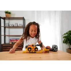 Volvo L350H + FH16 Dragbil med Trailer - Majorette - 35 cm
