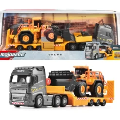 Volvo L350H + FH16 Dragbil med Trailer - Majorette - 35 cm