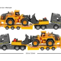 Volvo L350H + FH16 Dragbil med Trailer - Majorette - 35 cm