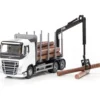 Volvo - Timmerbil med kran - Vit - EMEK - 33 cm