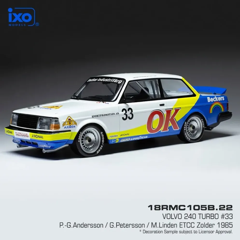 Volvo 240 Turbo #33 Andersson/Petersson/Linden - Ixo - 1:18