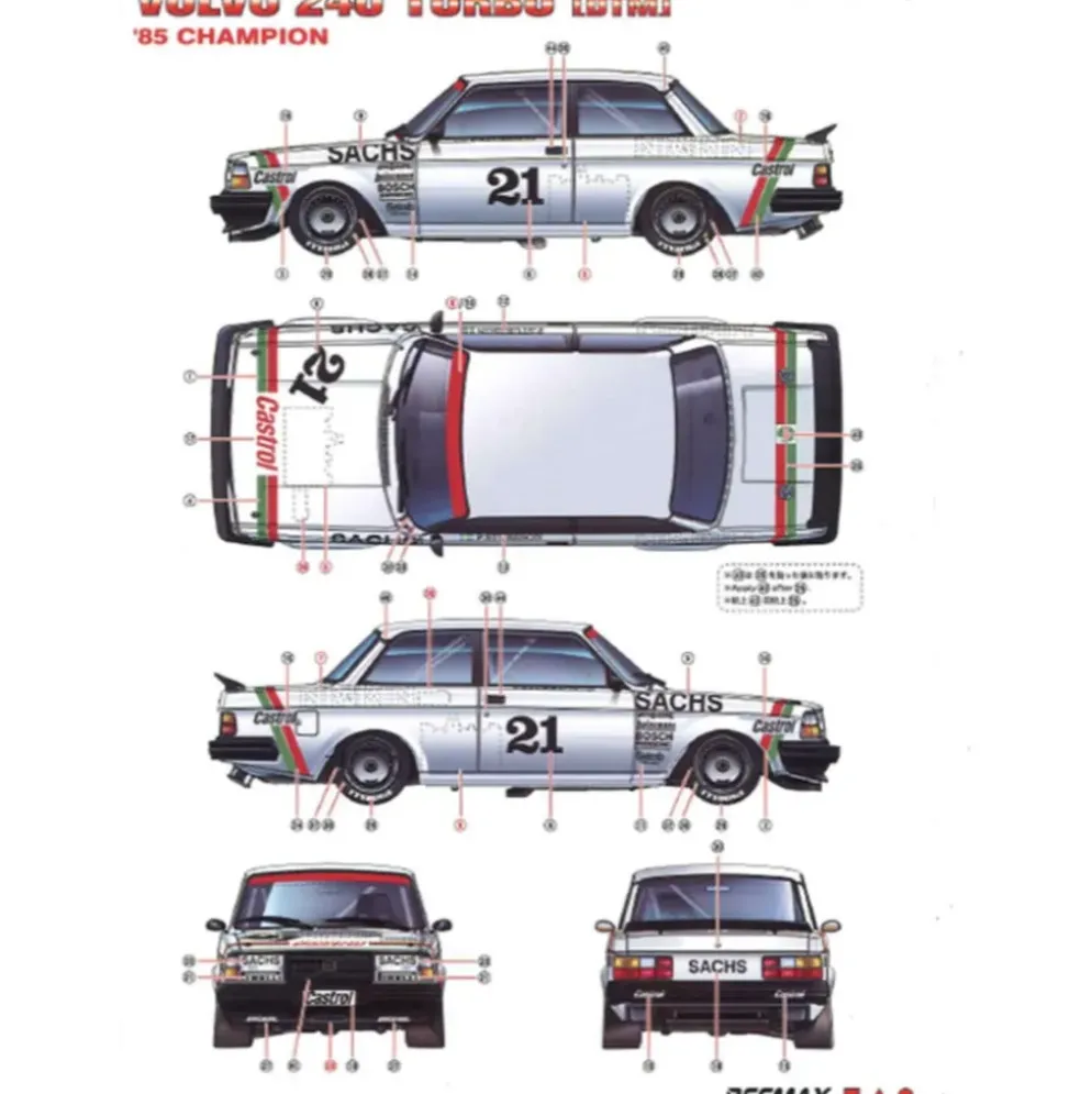 Volvo 240 Turbo DTM 85 Champion - Byggmodell - Beemax - 1:24