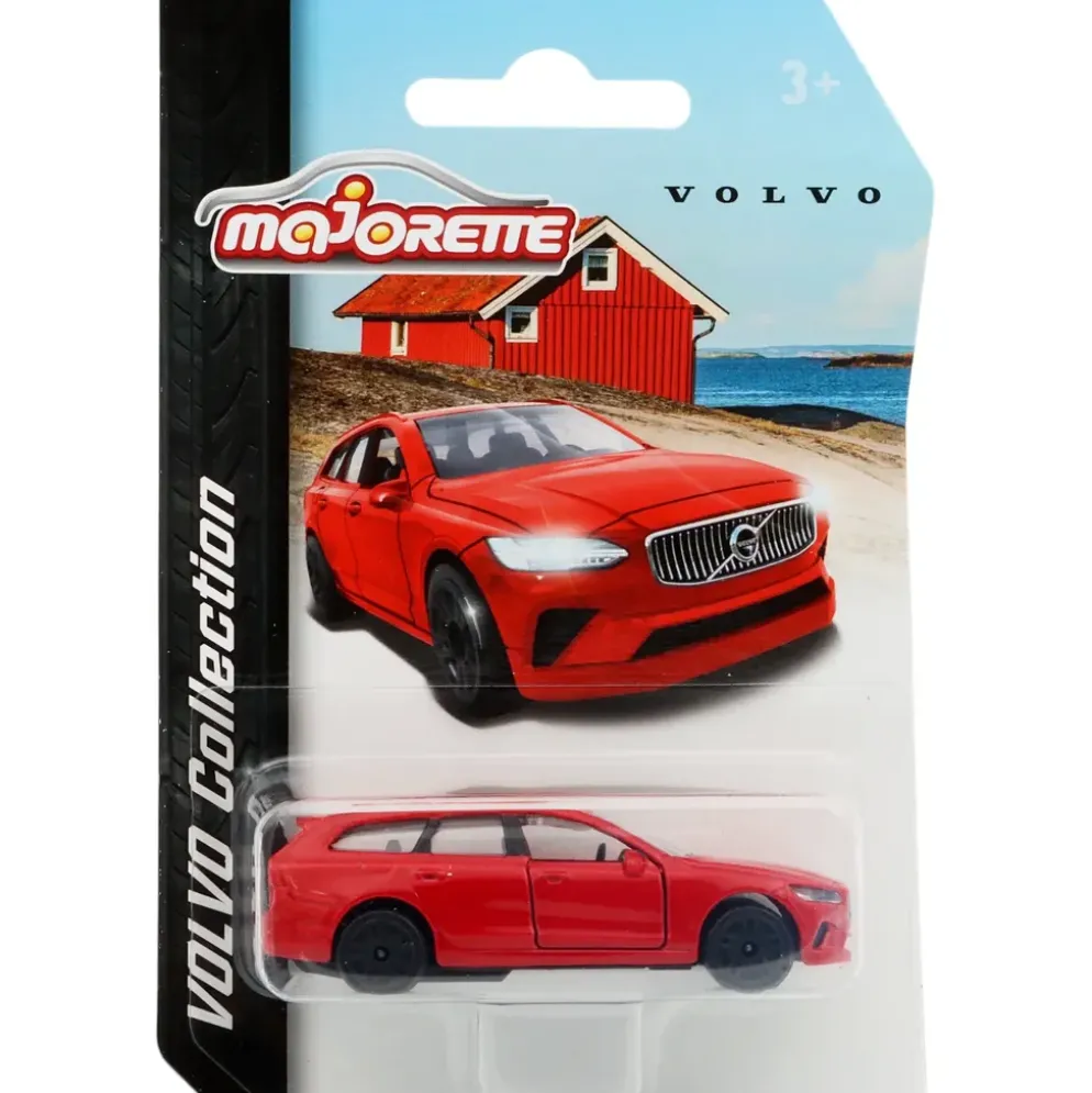 Volvo V90 - Röd - Röd Stuga - Majorette - 7 cm