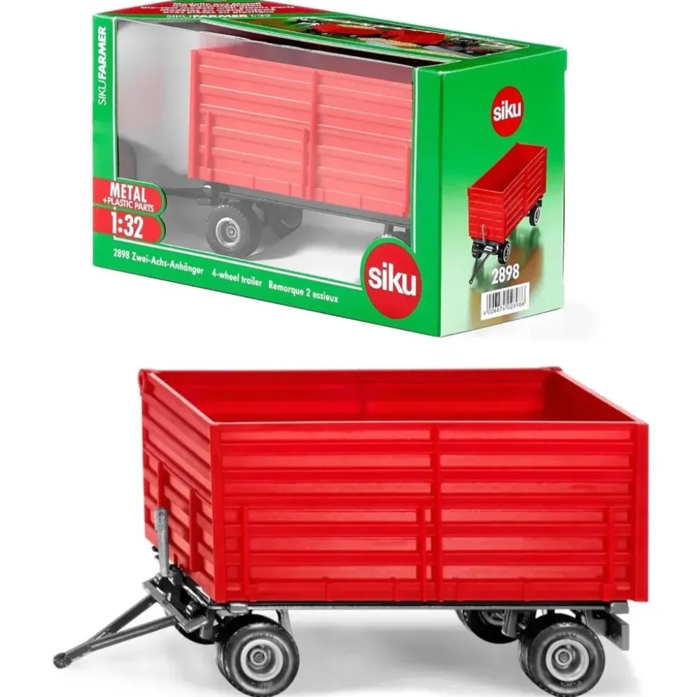 4-wheel trailer - Röd - 2898 - Siku - 1:32