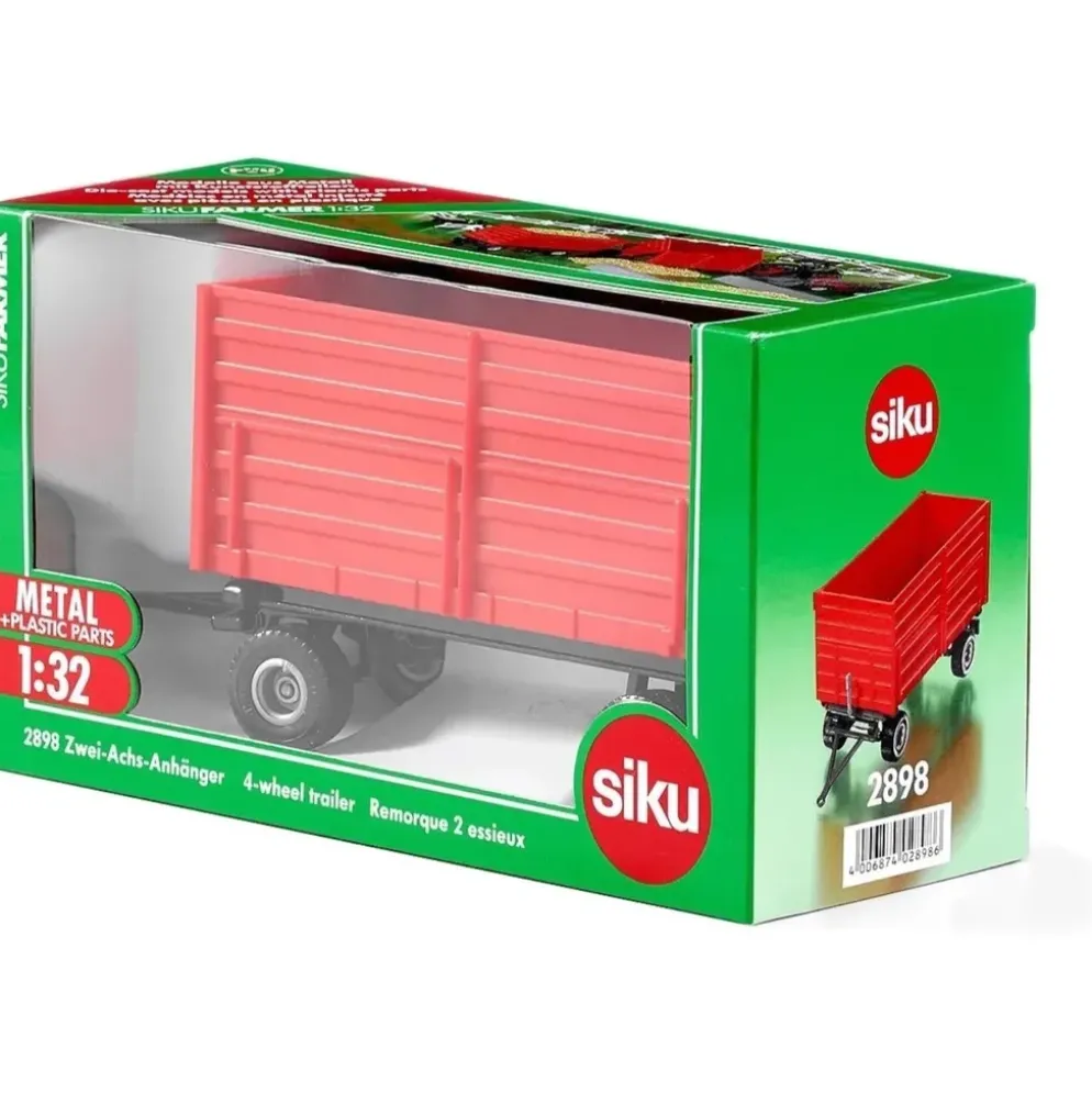 4-wheel trailer - Röd - 2898 - Siku - 1:32