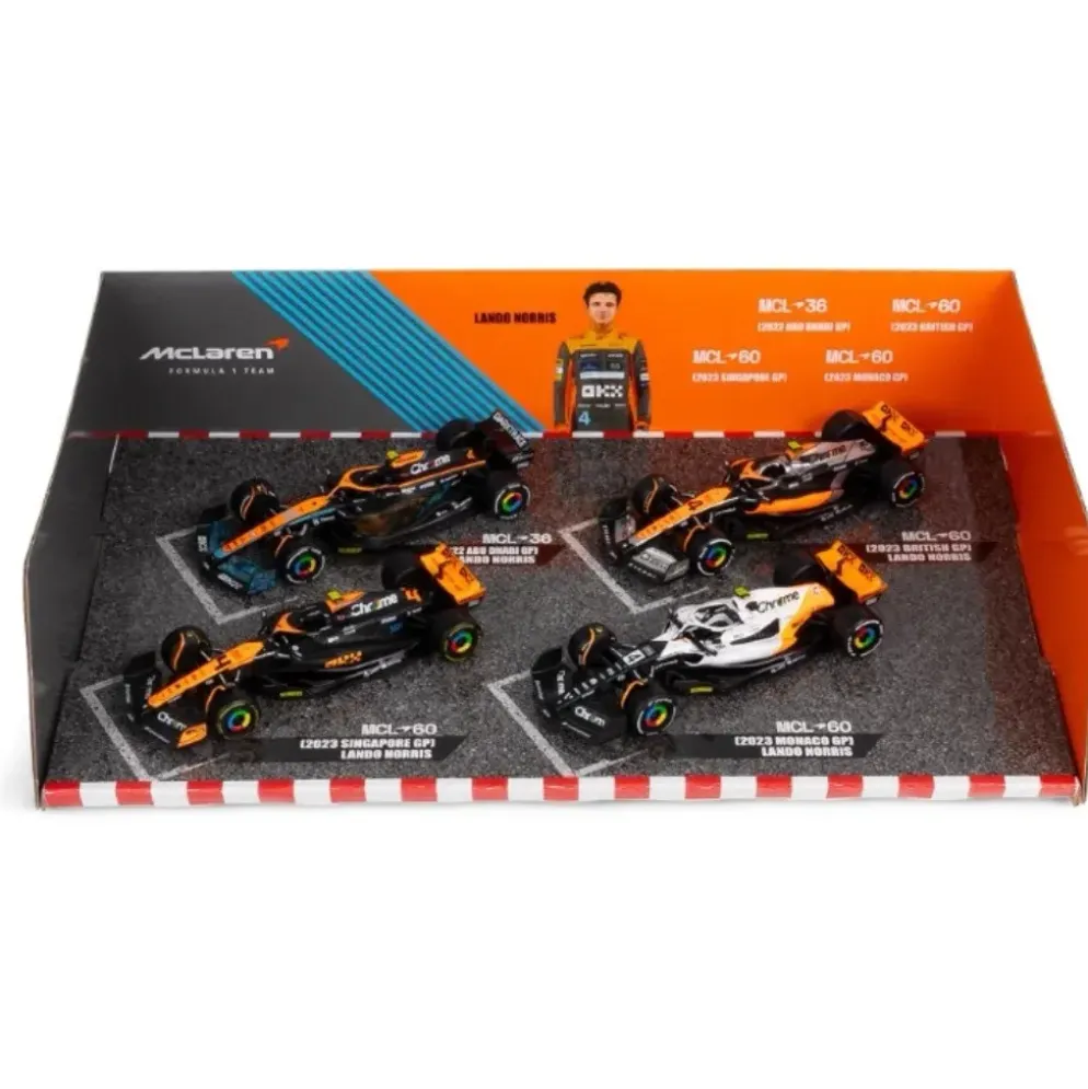 4 x Lando Norris - McLaren Formula 1 Team - Bburago - 1:43
