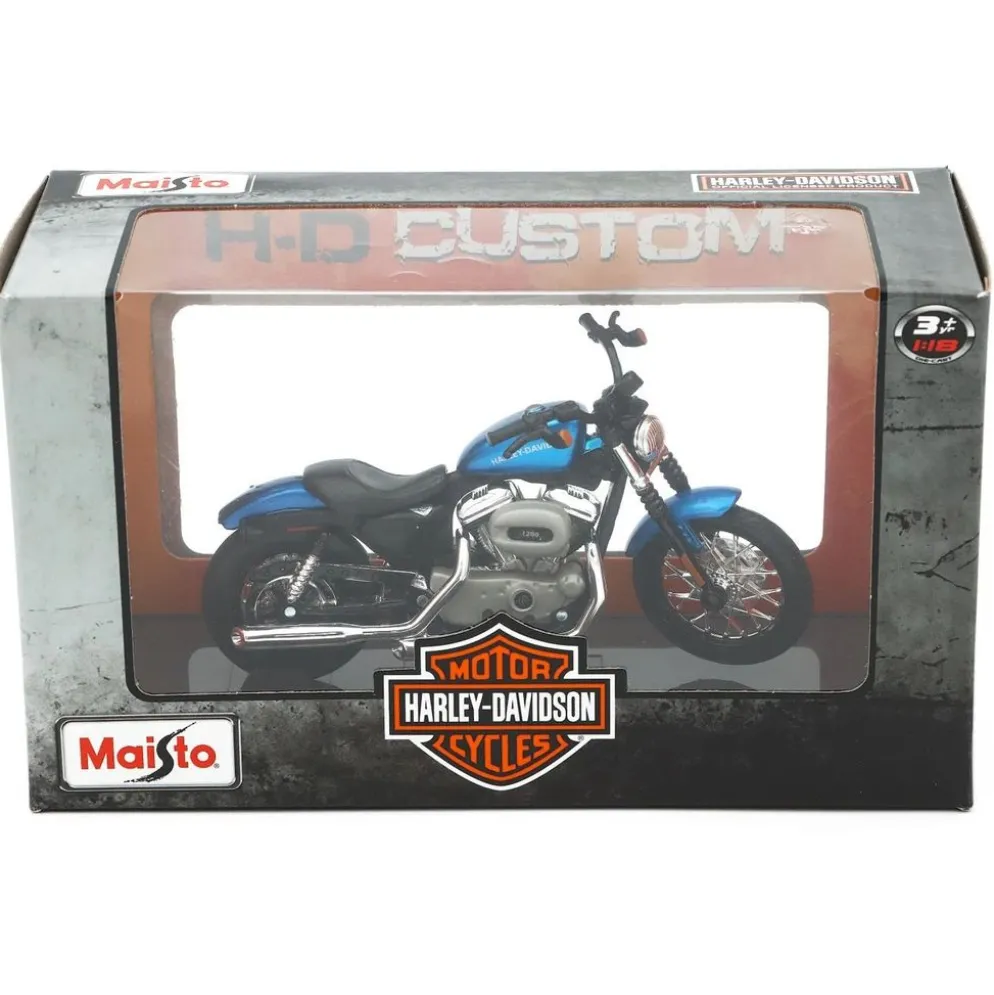 2012 XL 1200N Nightster - Harley - Blå - Maisto - 1:18