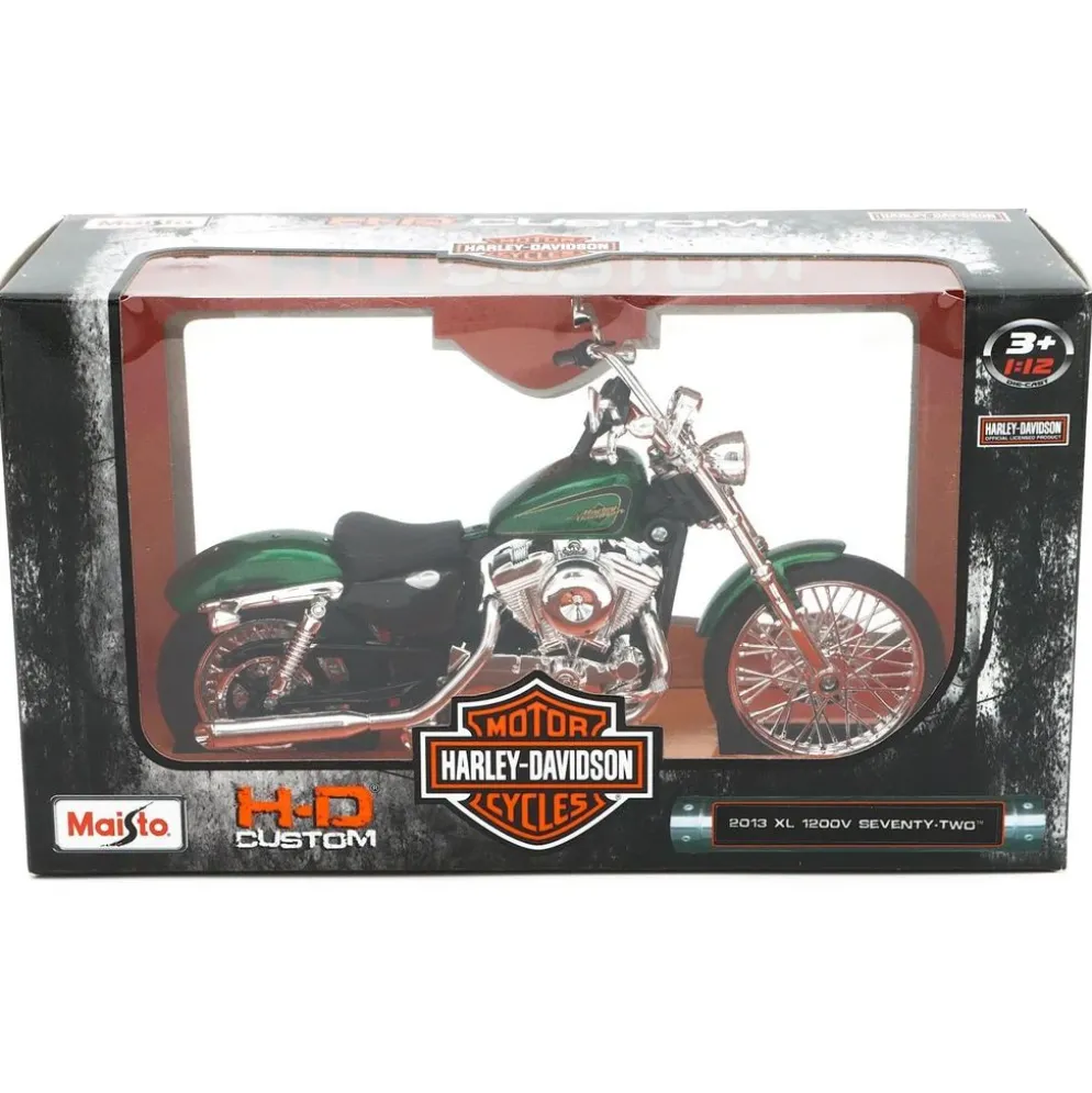 2013 XL 1200V Seventy-Two - Harley - Grön - Maisto - 1:12