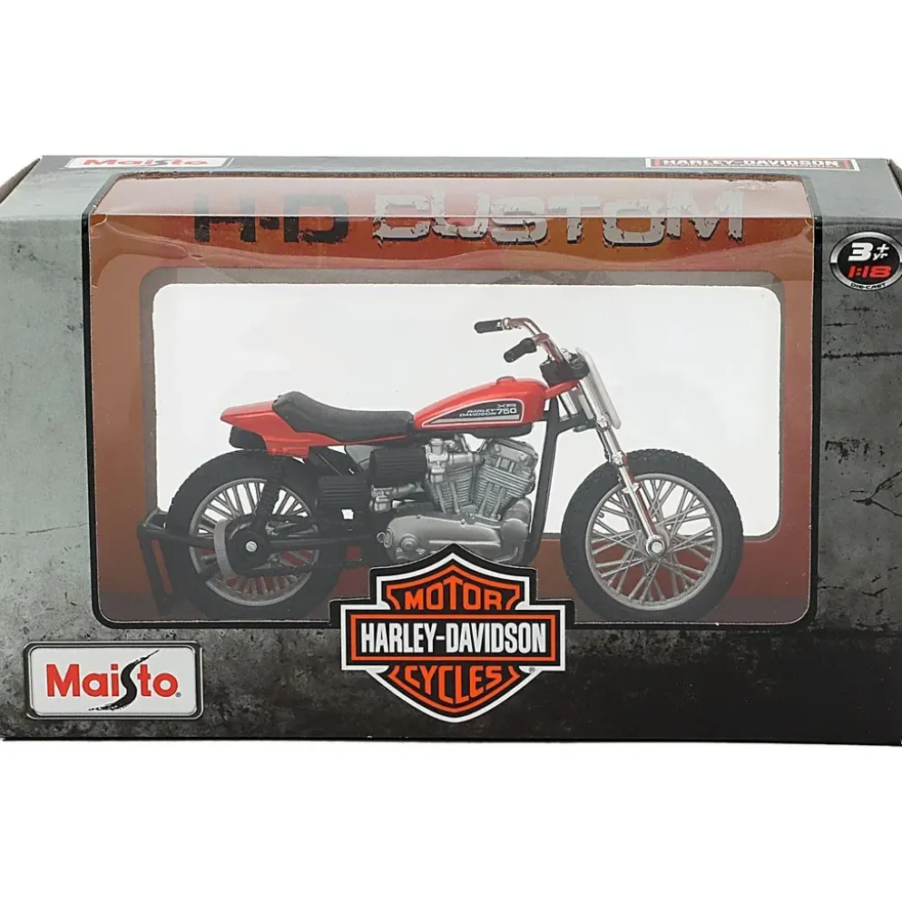 1972 XR750 Racing Bike - Harley - Röd - Maisto - 1:18